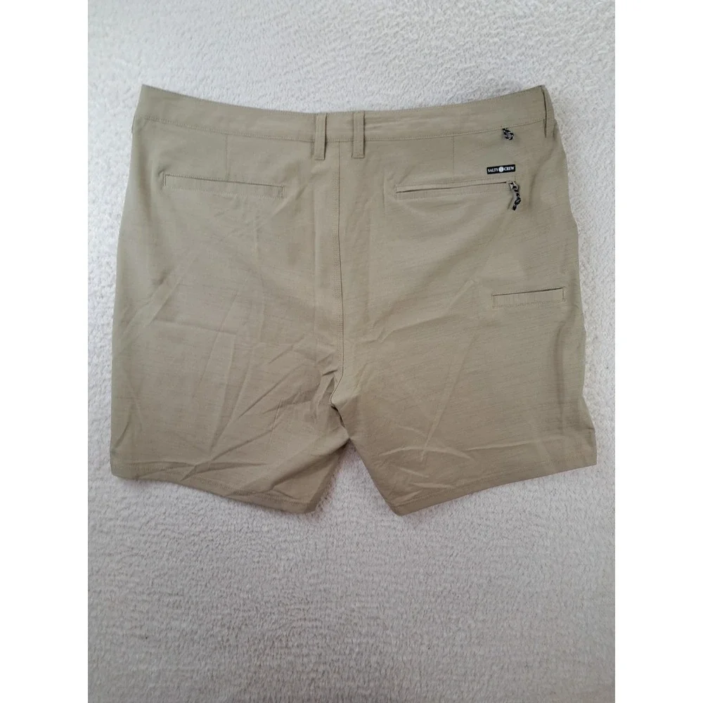 Salty Crew Shorts Men's 42 Tan Hybrid Performance Cargo Stretch Chino 8" Inseam - Picture 11 of 11
